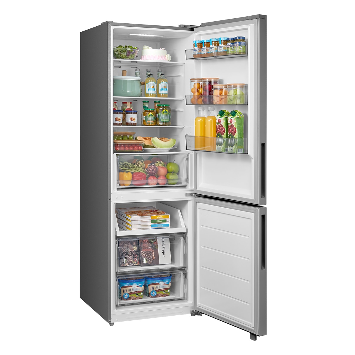 Frigorífico Combinado Midea MDRB548MME46 Space Master, No Frost, de 401 Litros - Inox Inox-18