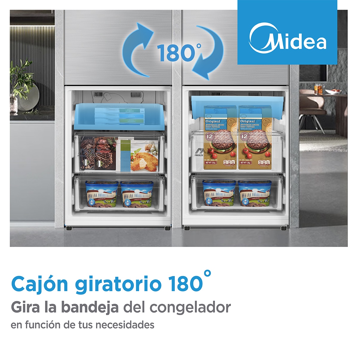 Frigorífico Combi Midea Space Master 443L No frost - MDRB600MME46 Inox-11
