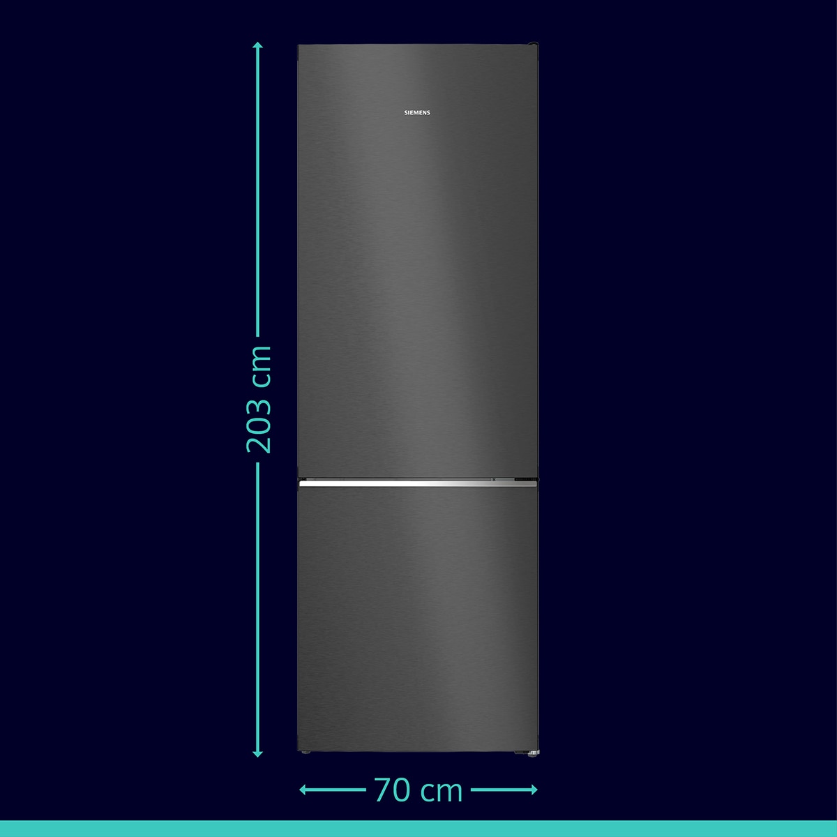 Frigorífico Combi Siemens, 203 x 70 cm - KG49N4XAF Acero negro-2