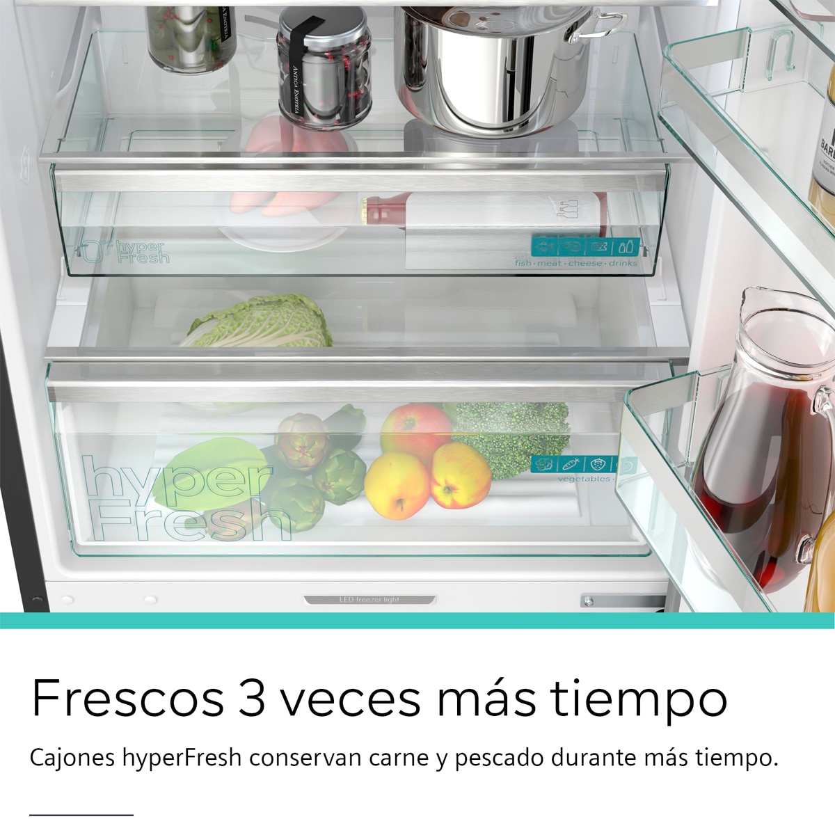 Frigorífico Combi Siemens, 203 x 60 cm - KG39N2IAG Acero antihuellas-11