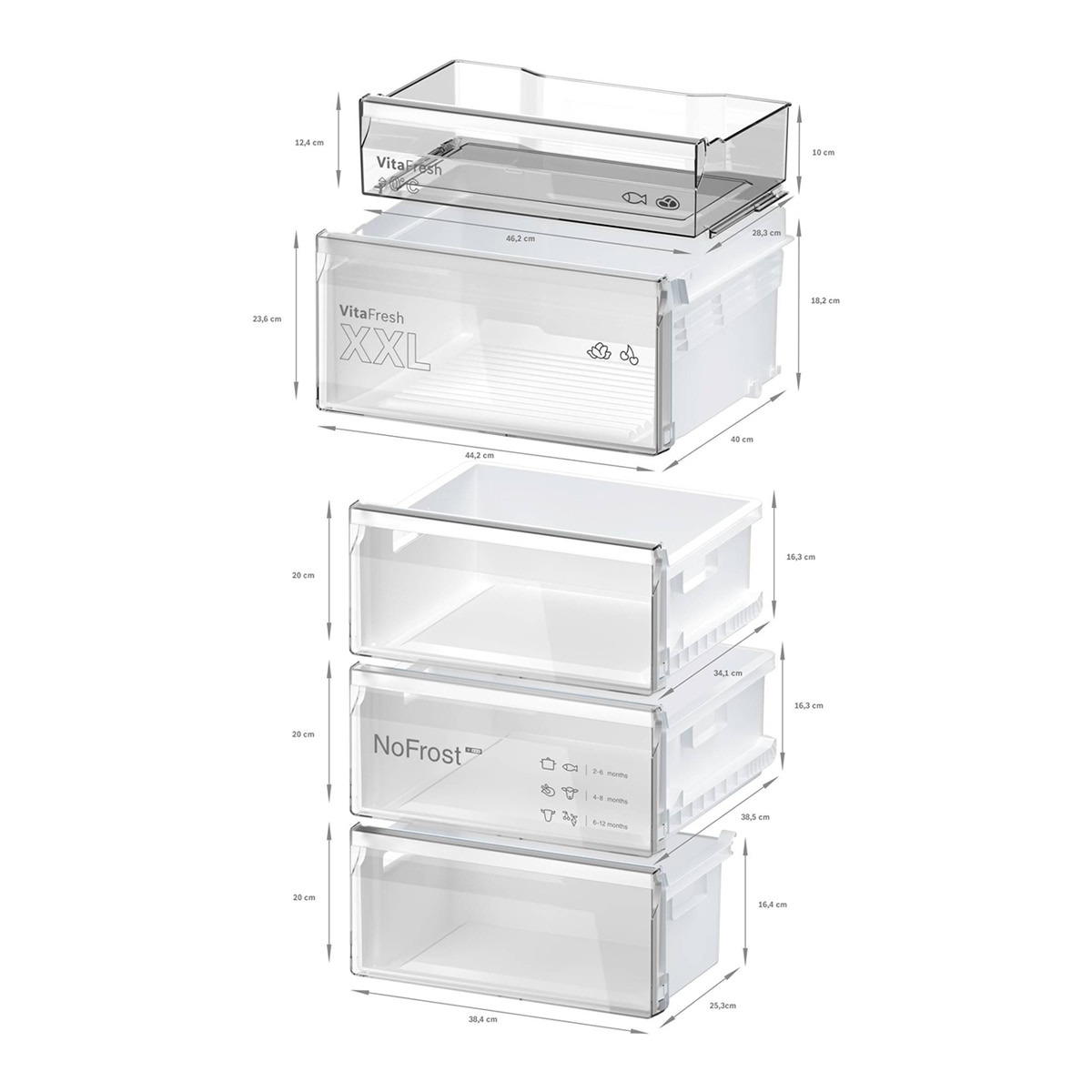Frigorífico Combi Bosch, Total No Frost, 203 x 60cm - KGN392I1F Acero antihuellas-9