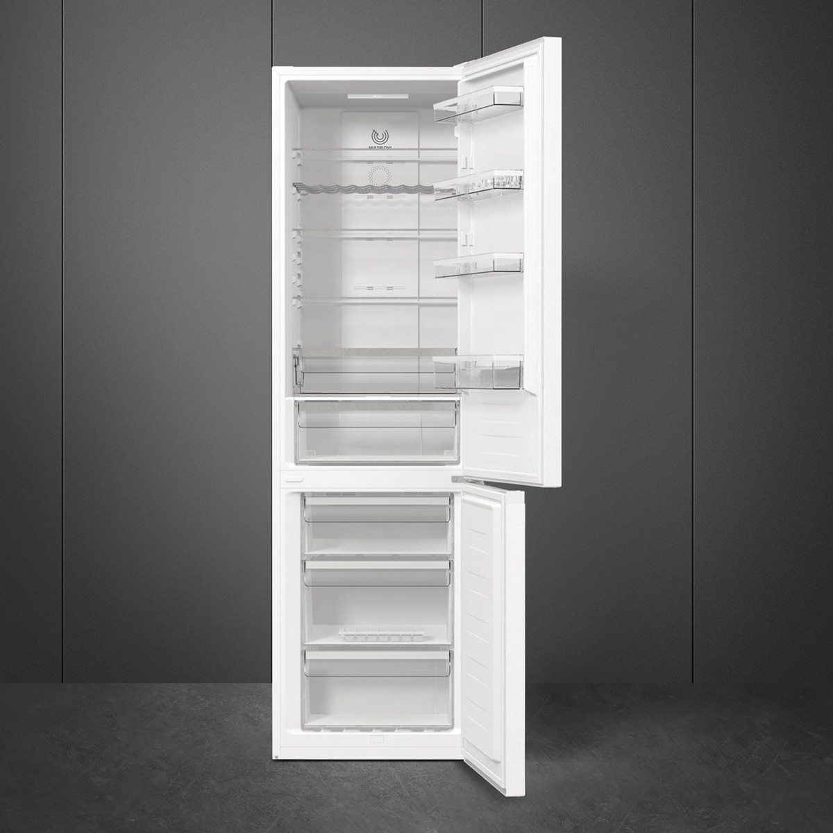 Frigorífico Combi Smeg Total No Frost, 331 litros, Blanco, apertura a la derecha - RC20WDNE Blanco-2