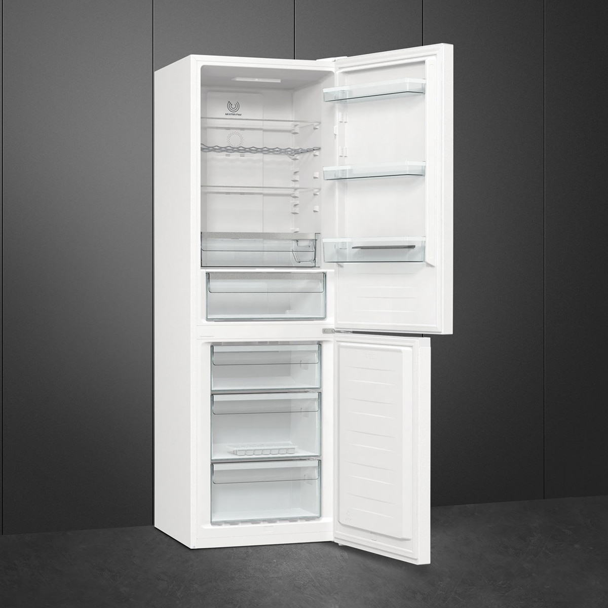 Frigorífico Combi Smeg Total No Frost, 300 litros, Blanco, apertura a la derecha - RC18WDNE Blanco-4