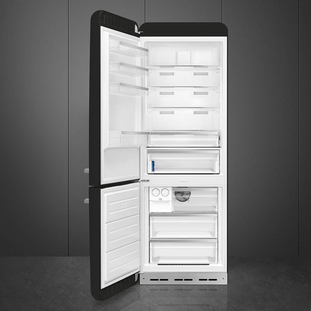 Frigorífico Combi Smeg Total No Frost, 481 litros, Negro, apertura a la izquierda - FAB38LBL6 Negro-2