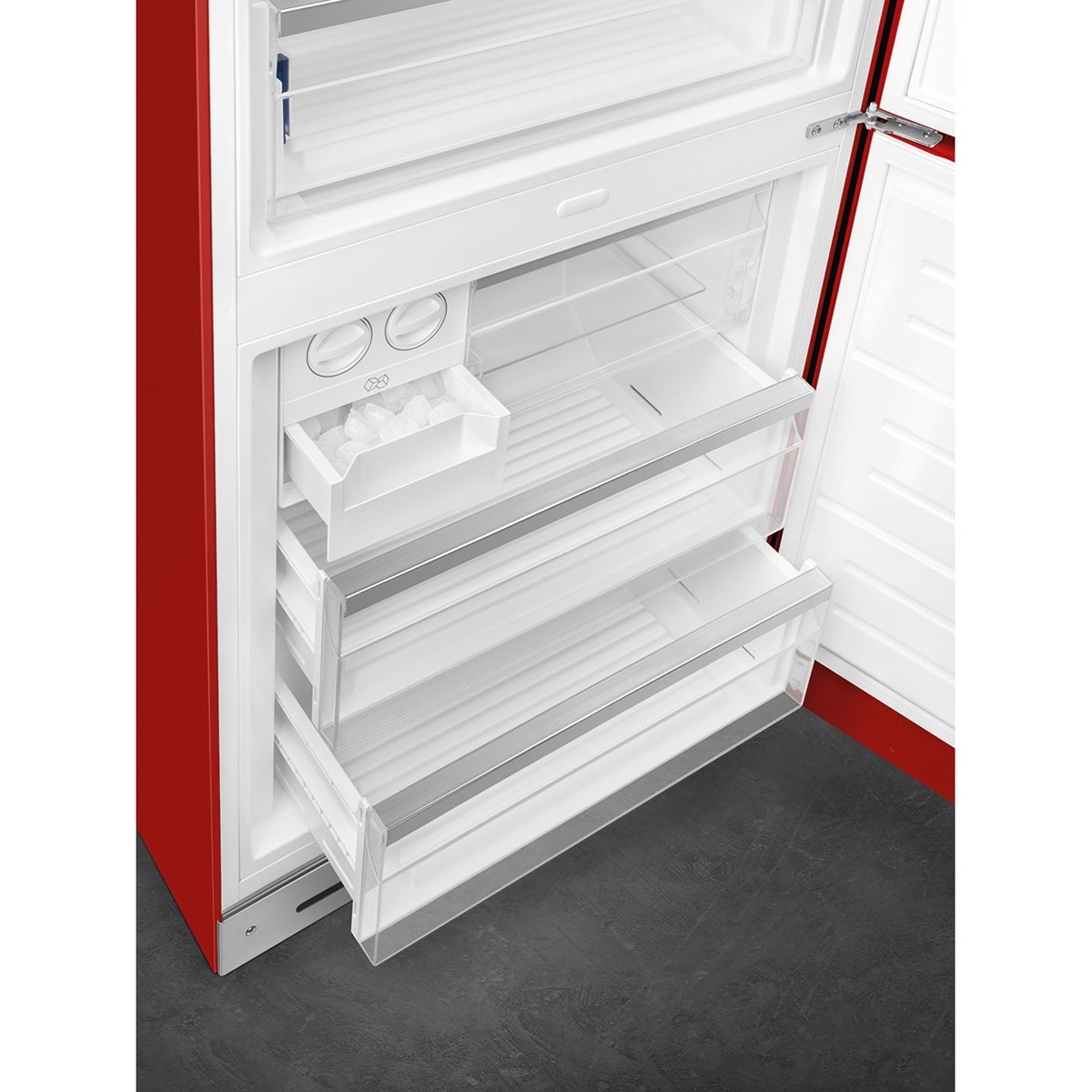 Frigorífico Combi Smeg Total No Frost, 481 litros, Rojo, apertura a la derecha - FAB38RRD6 Rojo-10