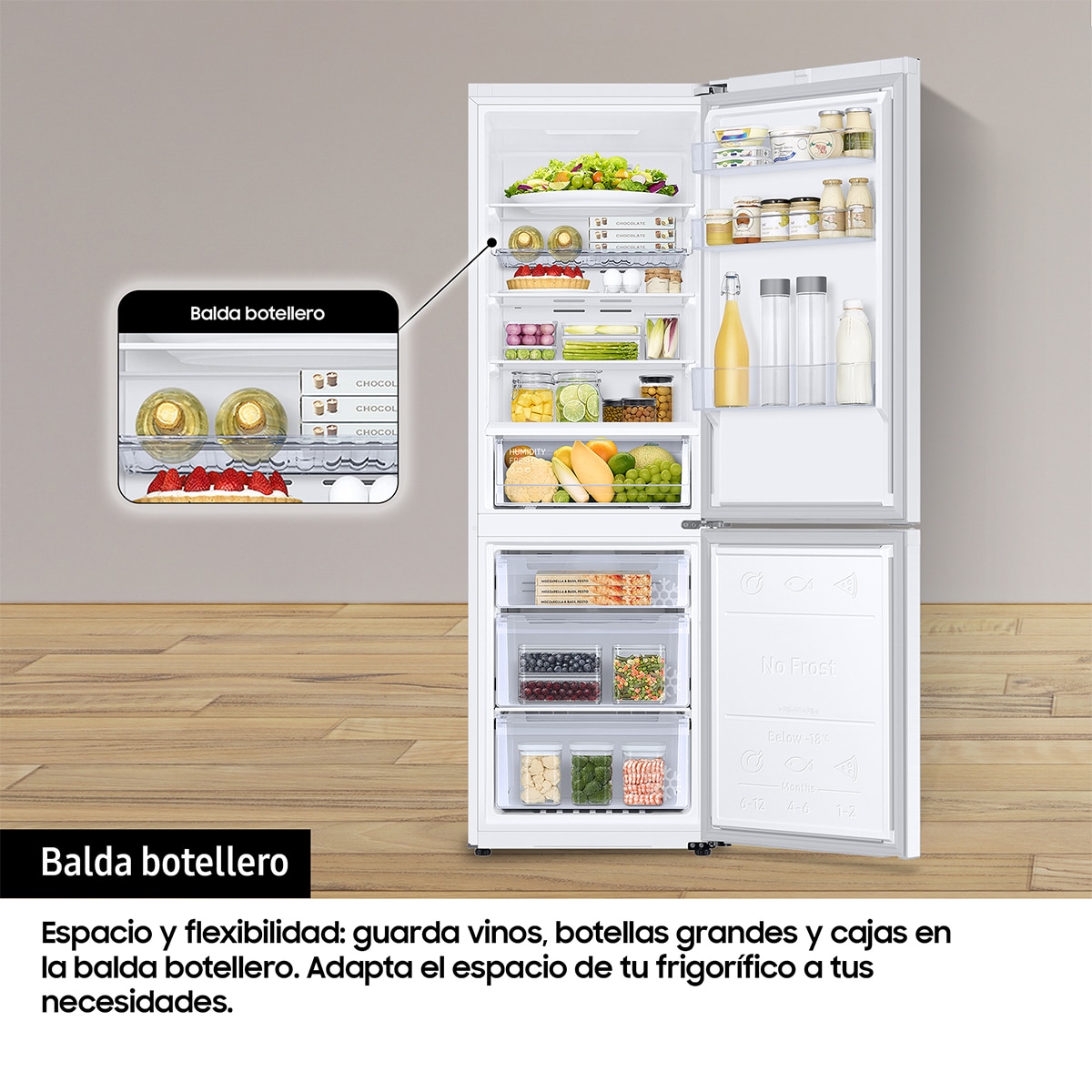 Frigorífico Combi Samsung con IA, SpaceMax- RB34C672EWW/EF Blanco-7