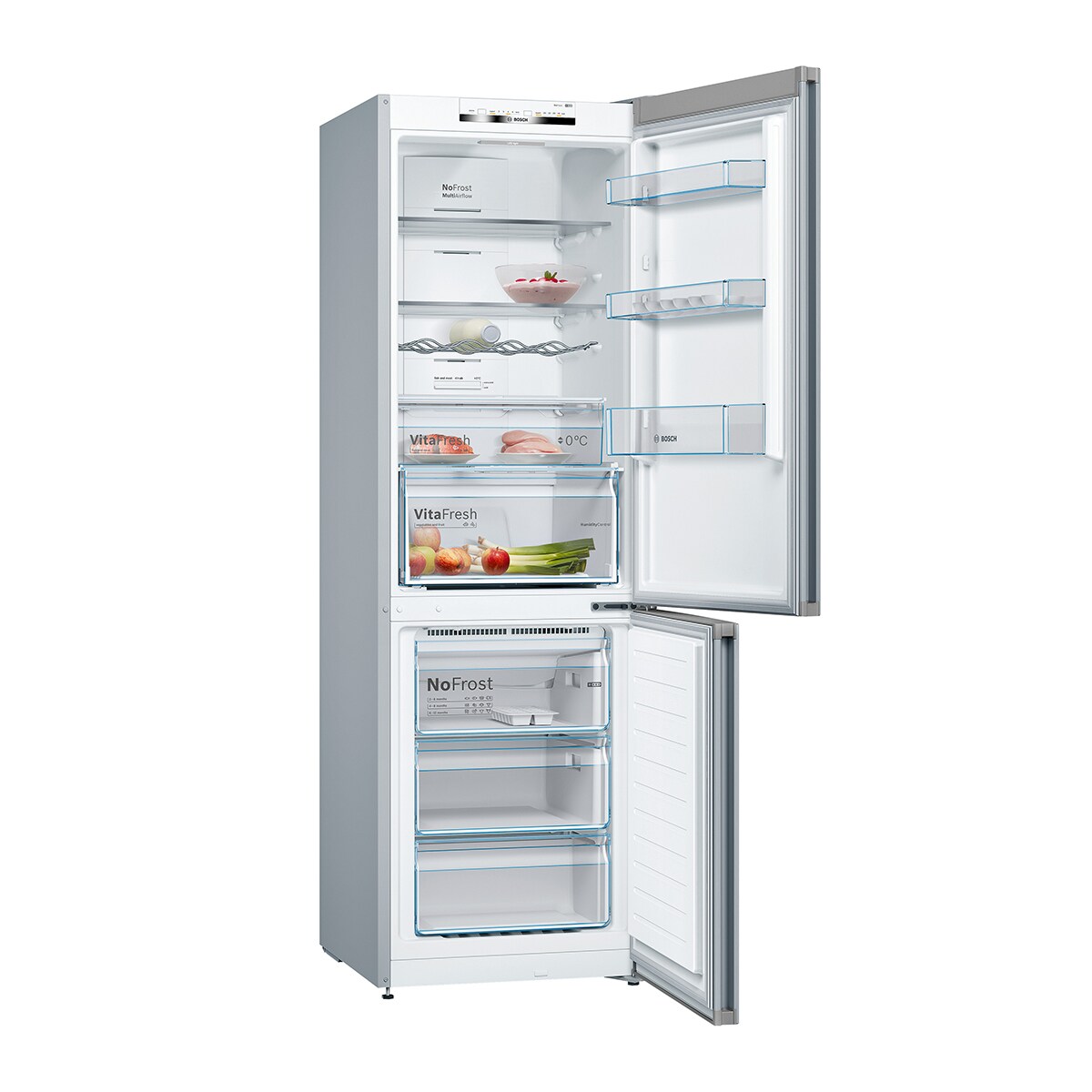 Frigorífico Combi Bosch, Serie 4, Total NoFrost - KGN36VLDB Acero mate antihuellas-2