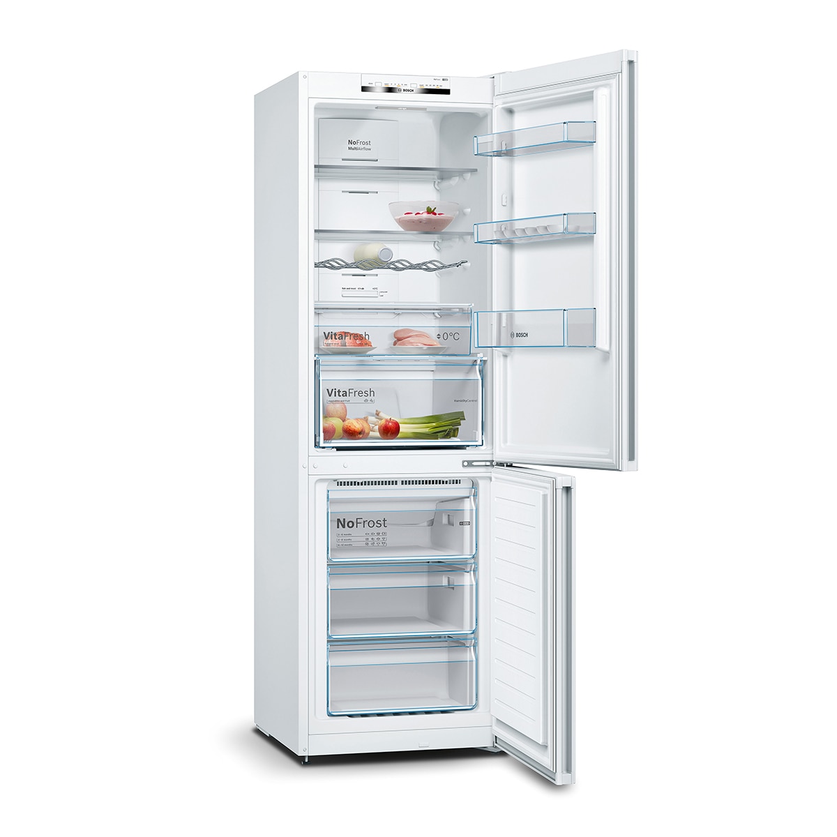 Frigorífico Combi Bosch, Serie 4, Total NoFrost - KGN362WED Blanco-2