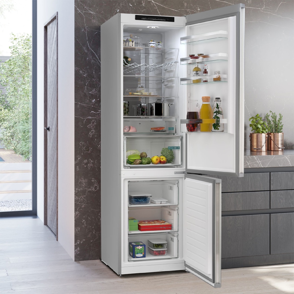 Frigorífico Combi Siemens, iQ300, Total noFrost  KG39NVIDG Acero antihuellas-4
