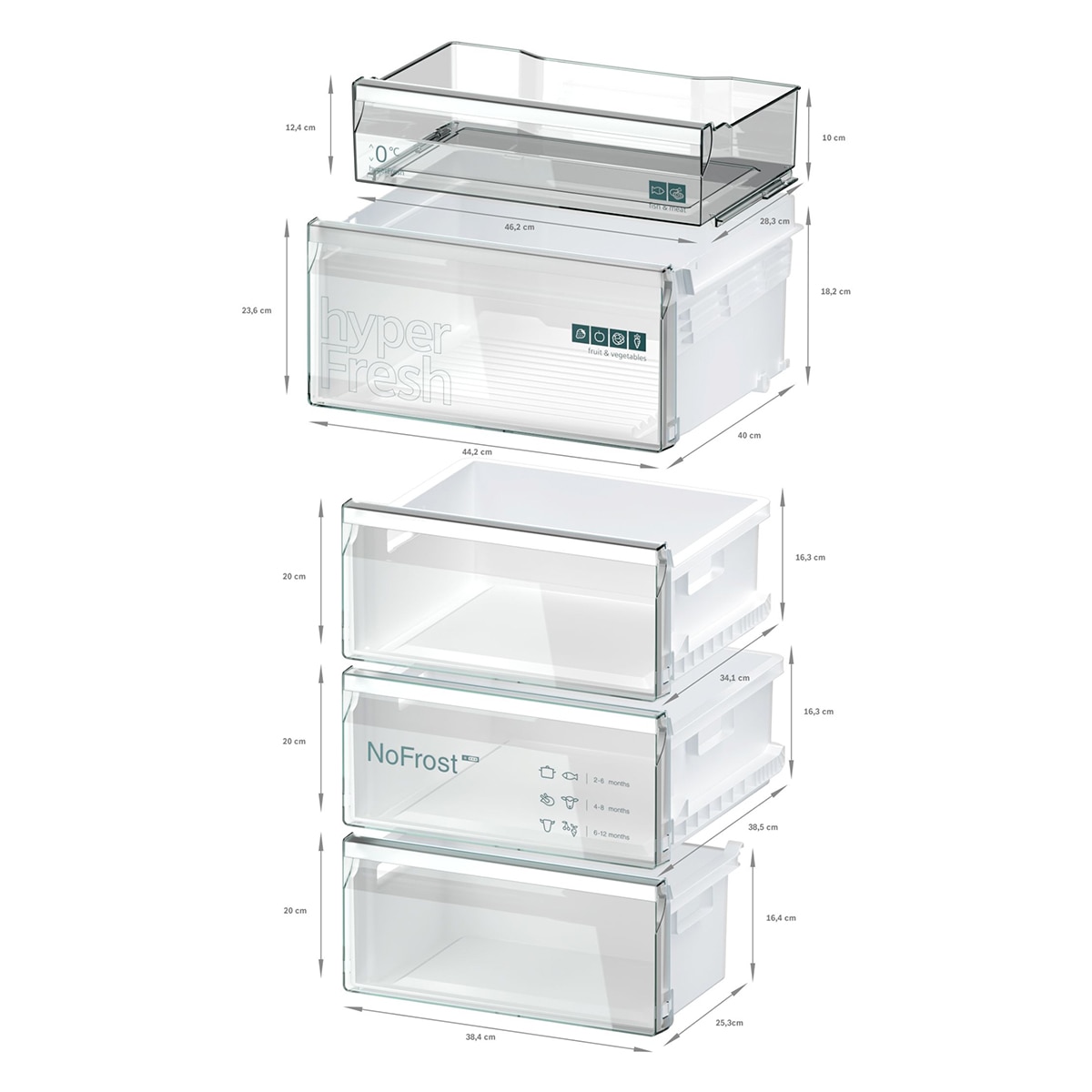 Frigorífico Combi Siemens, iQ300, Total noFrost  KG39NVIDG Acero antihuellas-10