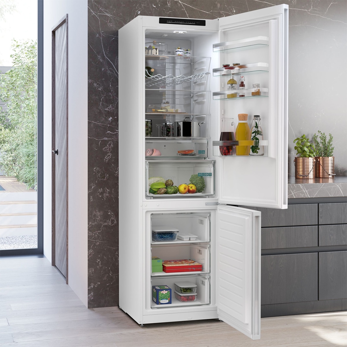 Frigorífico Combi Siemens, iQ300, Total noFrost - KG39NVWDG Blanco-4