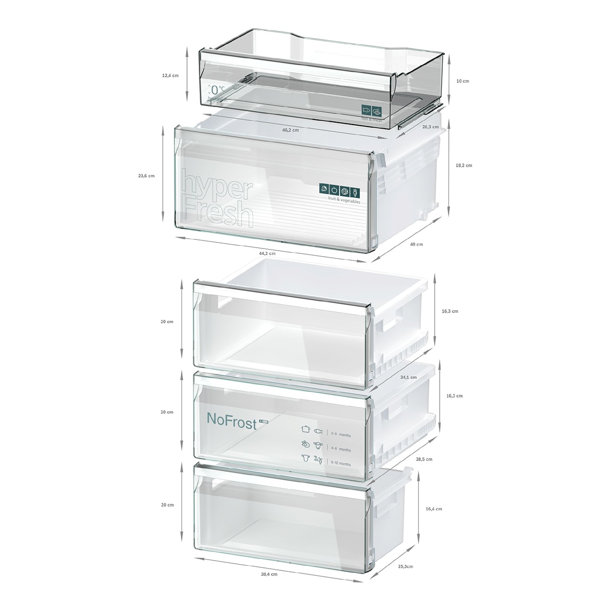 Frigorífico Combi Siemens, iQ300, Total noFrost - KG39NVWDG Blanco-10