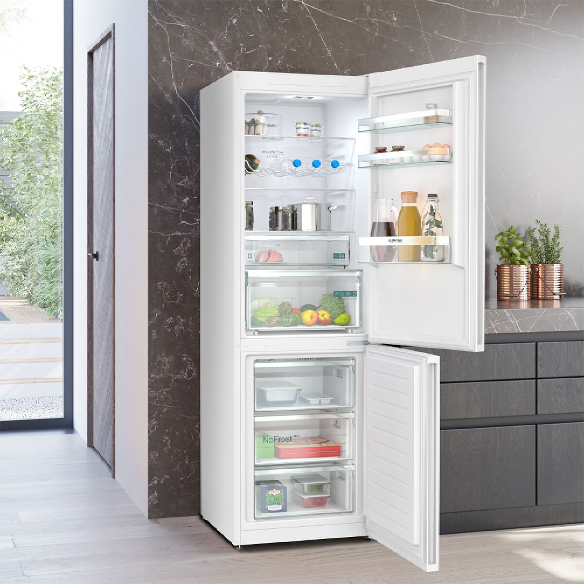 Frigorífico Combi Siemens, iQ300, Total noFrost, hyperFresh - KG36NXWDF Blanco-3