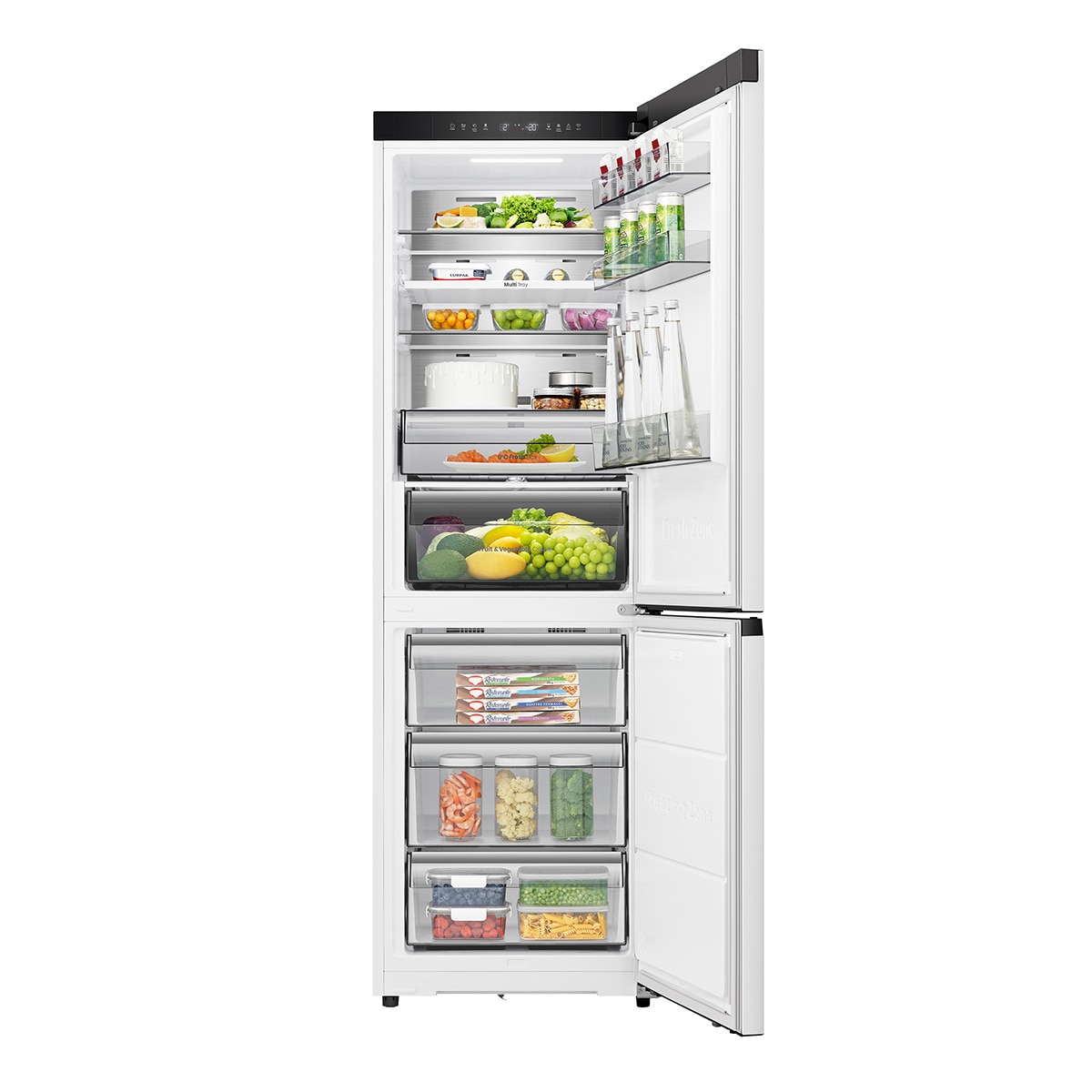 Frigorífico combi Hisense 2 puertas Total No Frost, Kitchen Fit - RB3K330SAWD Blanco-13