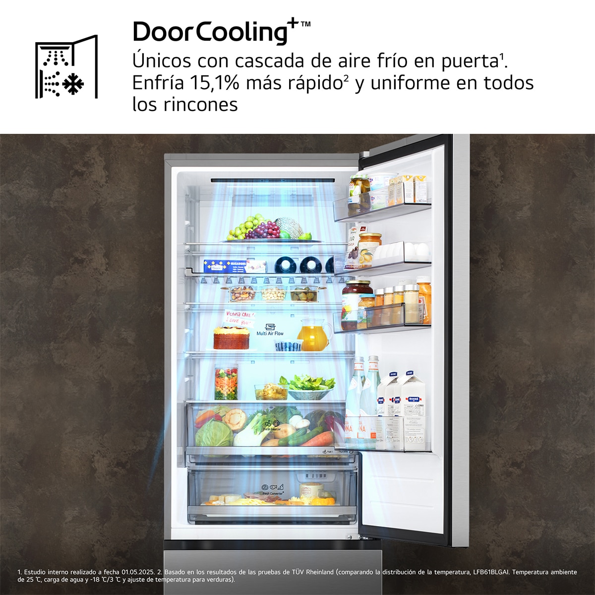 Frigorífico Combi LG, DoorCooling+, Serie 300 -GBBW322DPY Inox-6