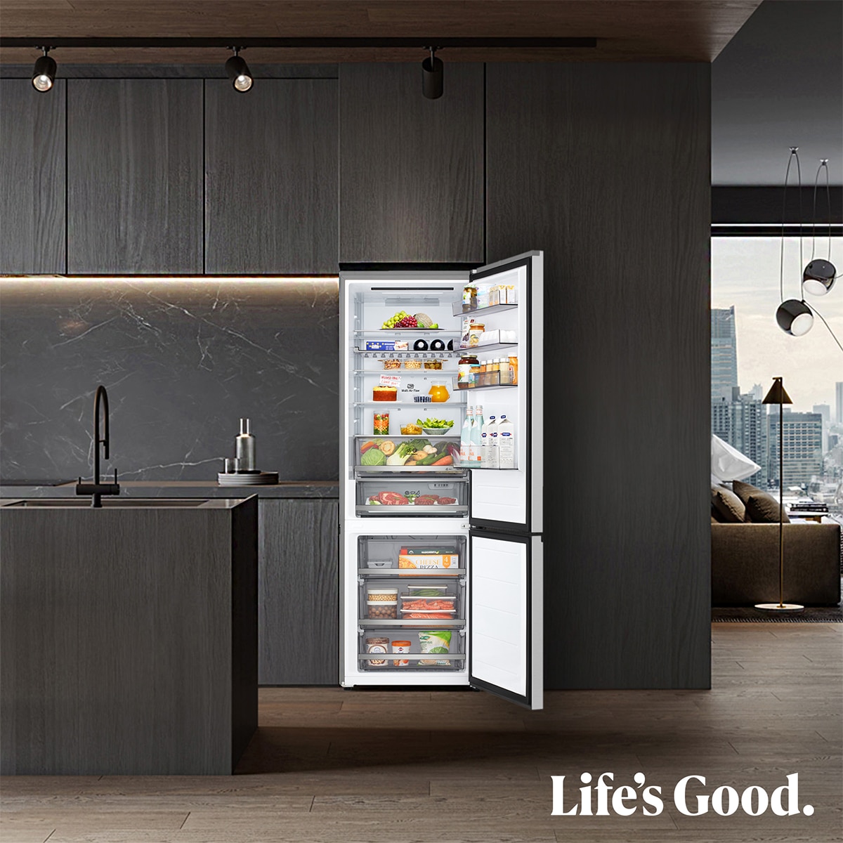 Frigorífico Combi LG, DoorCooling+, Serie 300 -GBBW322DPY Inox-15