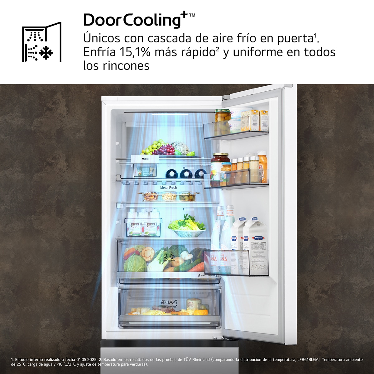 Frigorífico Combi LG, DoorCooling+, 1,86m, Serie 700 - GBBS716CSW Blanco-7