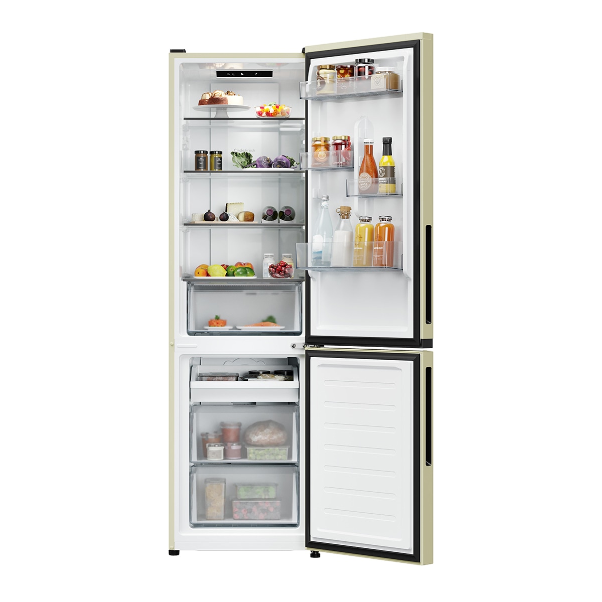 Frigorífico Combi Candy No Frost City Fresco 300 - CNCQ2T518EC - Crema Crema-3