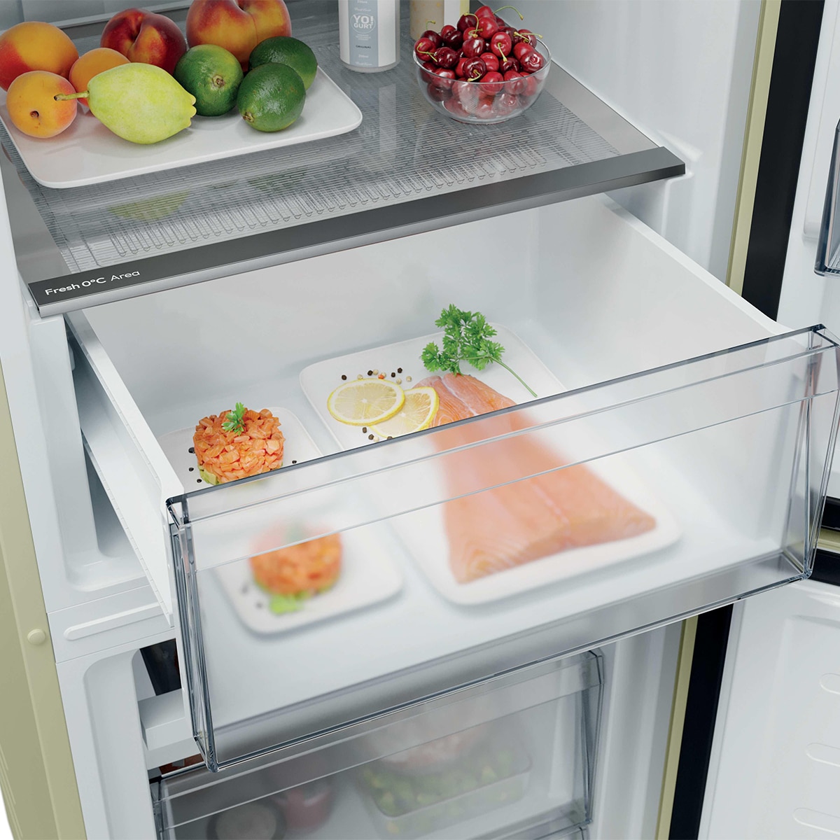 Frigorífico Combi Candy No Frost City Fresco 300 - CNCQ2T518EC - Crema Crema-7