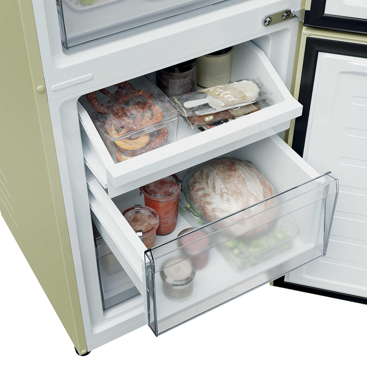 Frigorífico Combi Candy No Frost City Fresco 300 - CNCQ2T518EC - Crema Crema-8