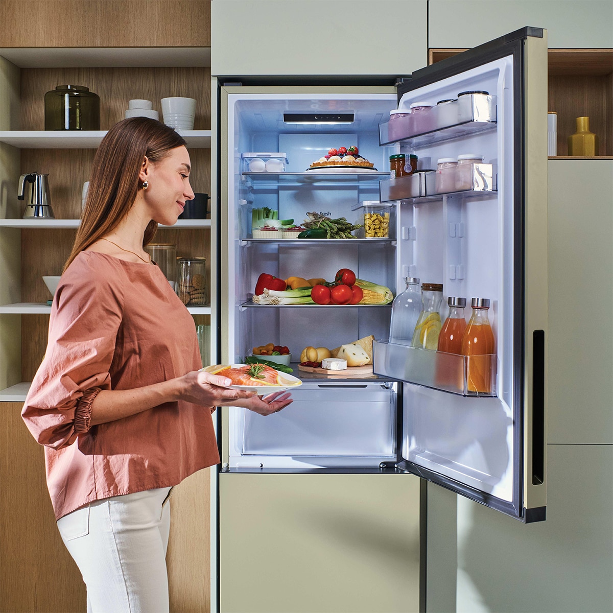 Frigorífico Combi Candy No Frost City Fresco 300 - CNCQ2T518EC - Crema Crema-14
