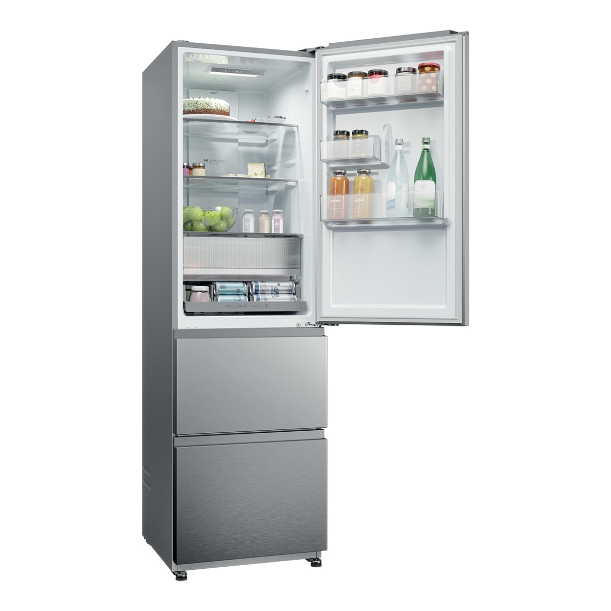 Frigorífico Combi Haier Total No Frost 3D 55 Series 3 - HTR3518ENMX Inox-5