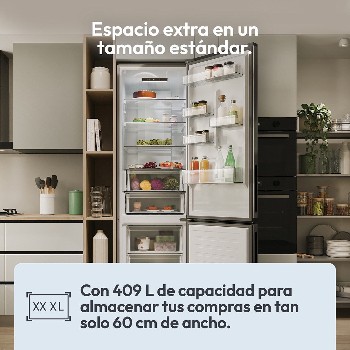 Frigorífico combi Candy Total No Frost Fresco 300 - CNCQ2T620AX Inox-8