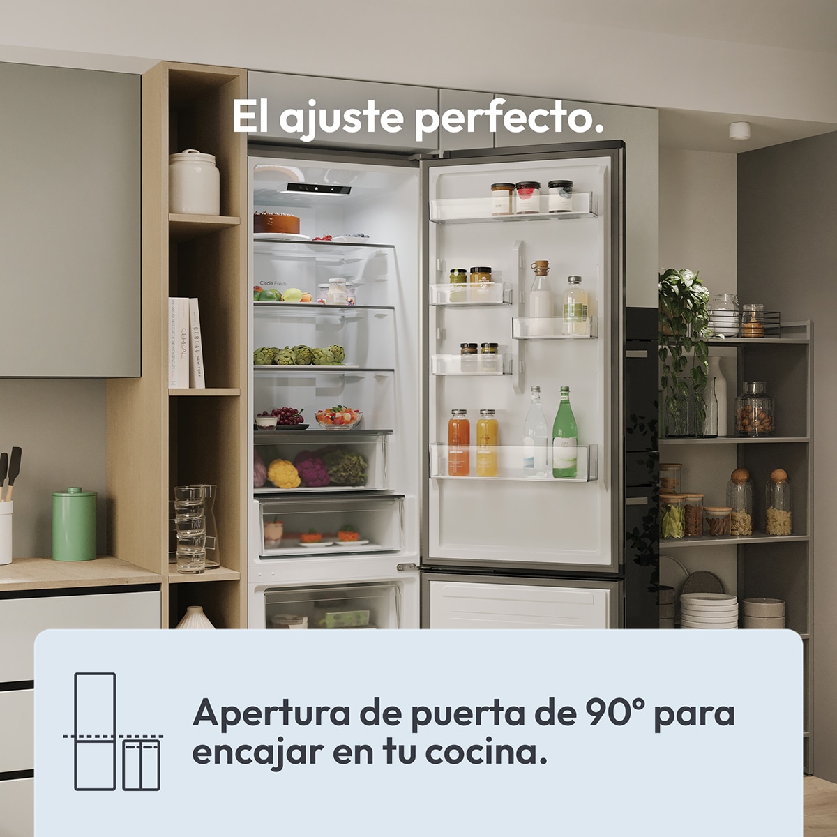 Frigorífico combi Candy Total No Frost Fresco 300 - CNCQ2T620AX Inox-9