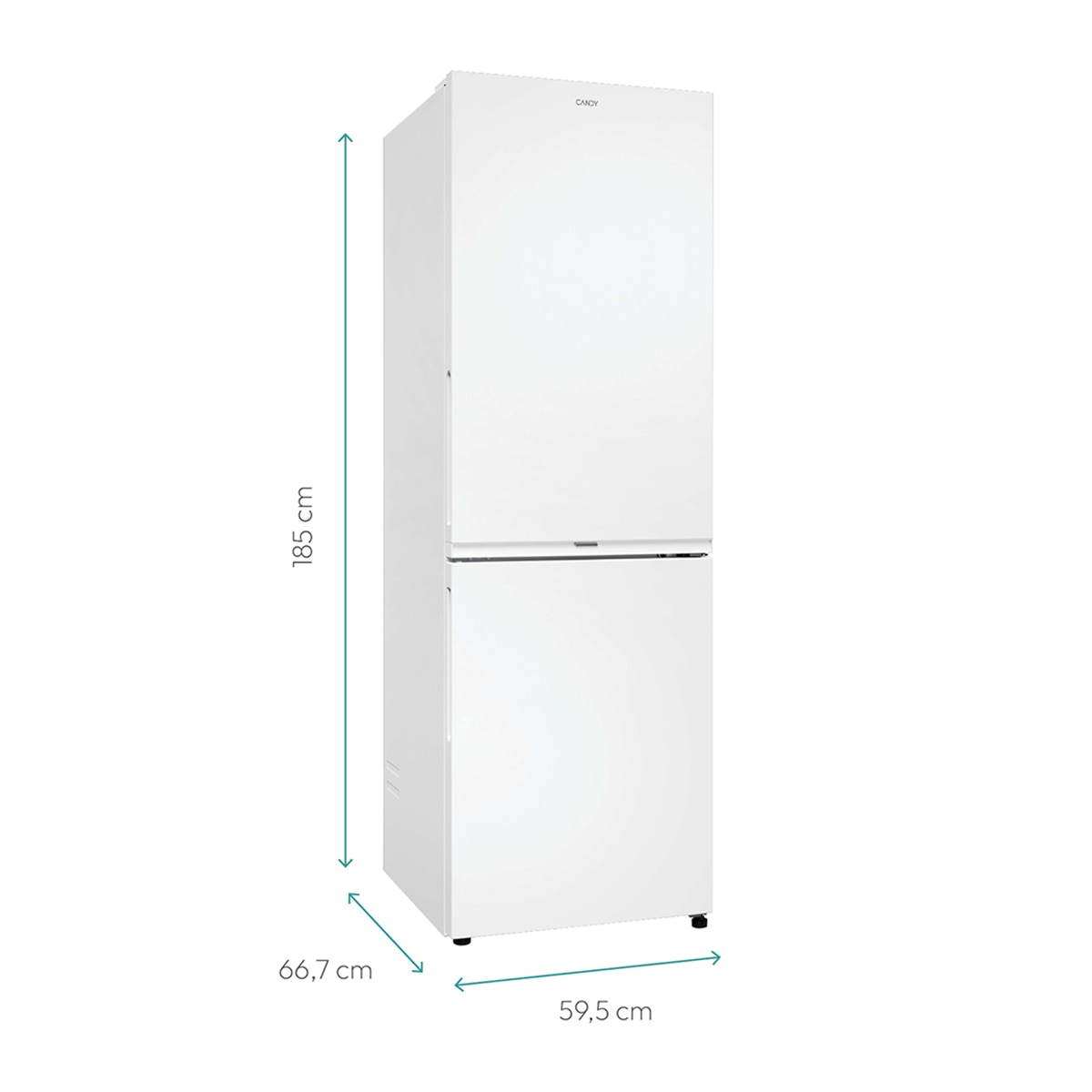Frigorífico combi Candy Total No Frost Fresco 300 - CNCQ2T618CW Blanco-2
