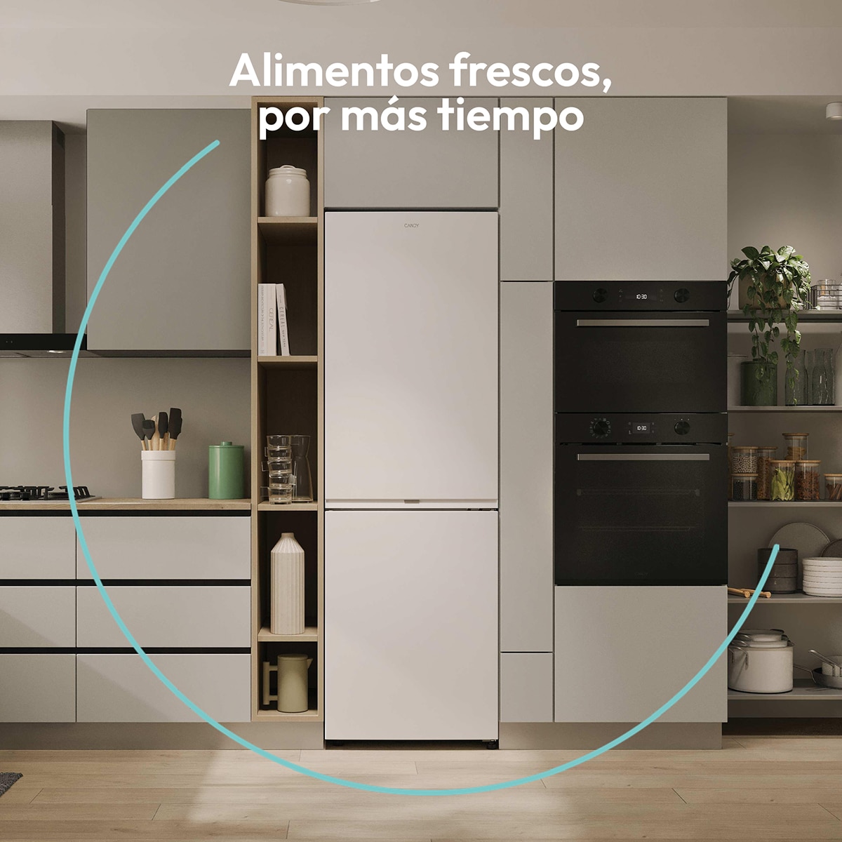 Frigorífico combi Candy Total No Frost Fresco 300 - CNCQ2T618CW Blanco-5