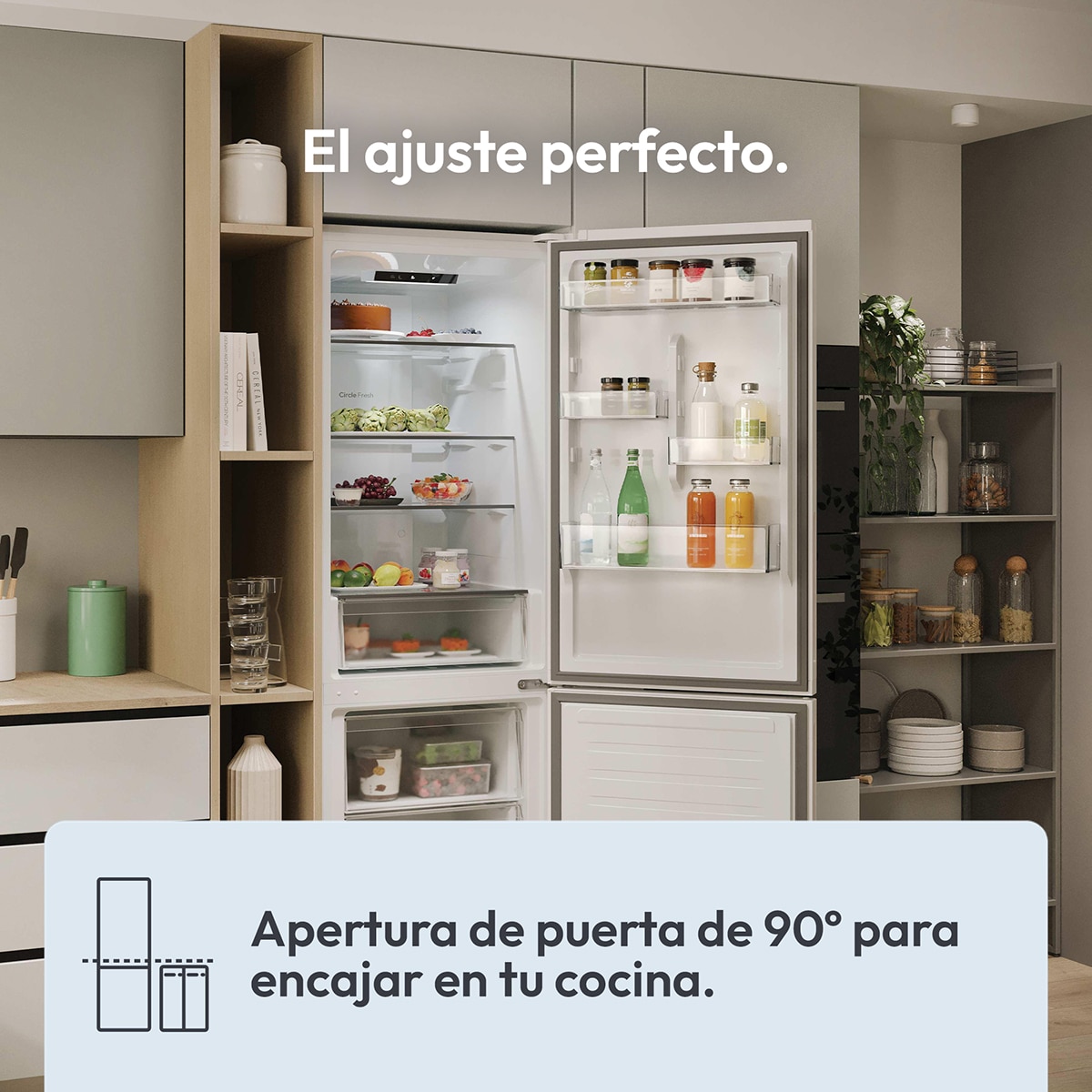 Frigorífico combi Candy Total No Frost Fresco 300 - CNCQ2T618CW Blanco-9