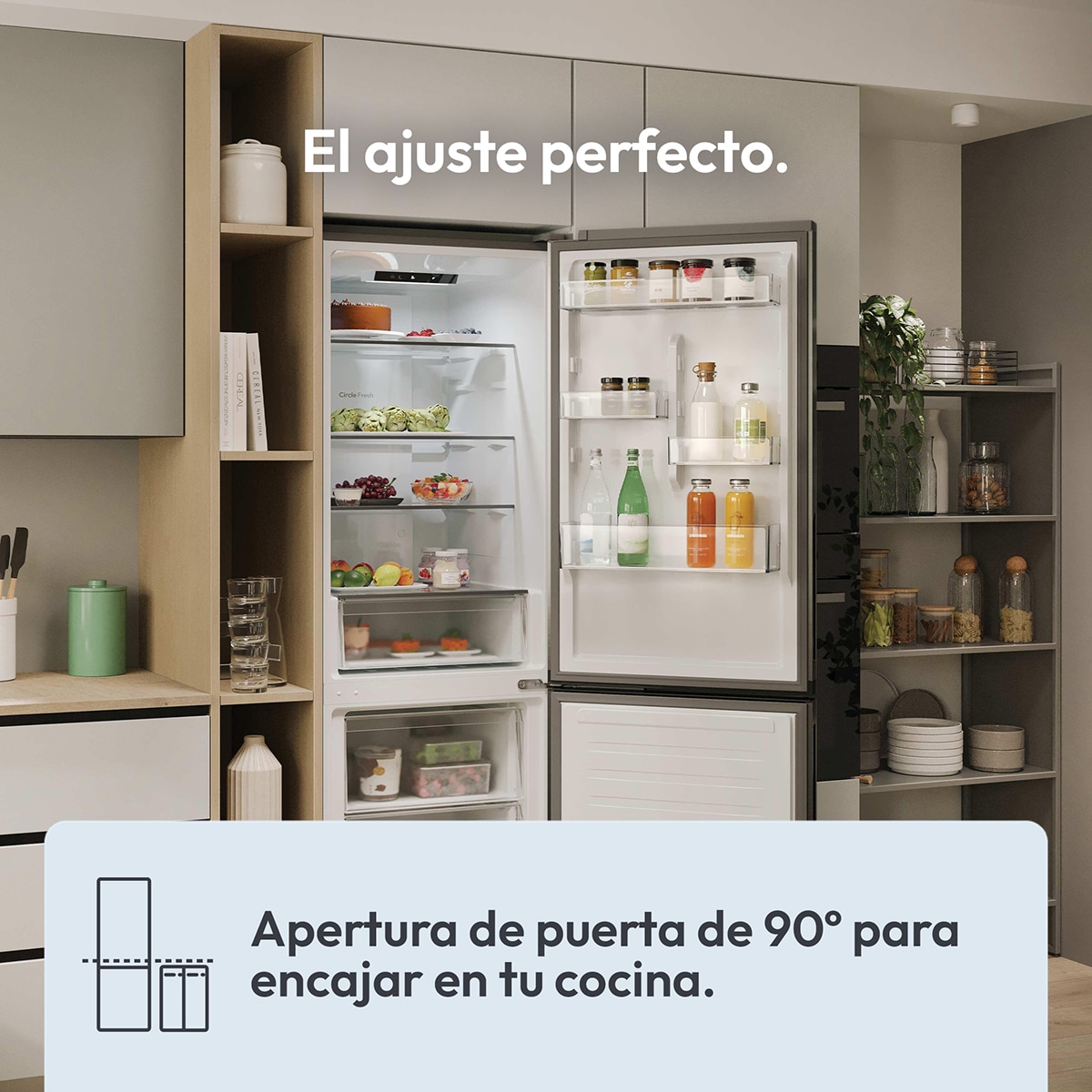Frigorífico combi Candy Total No Frost Fresco 300 - CNCQ2T618CX Inox-9