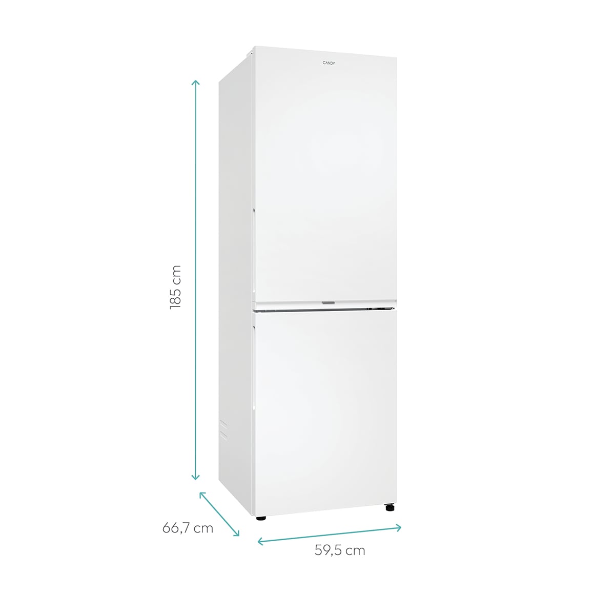 Frigorífico combi Candy Total No Frost Fresco 300 - CNCQ2T618AW Blanco-2