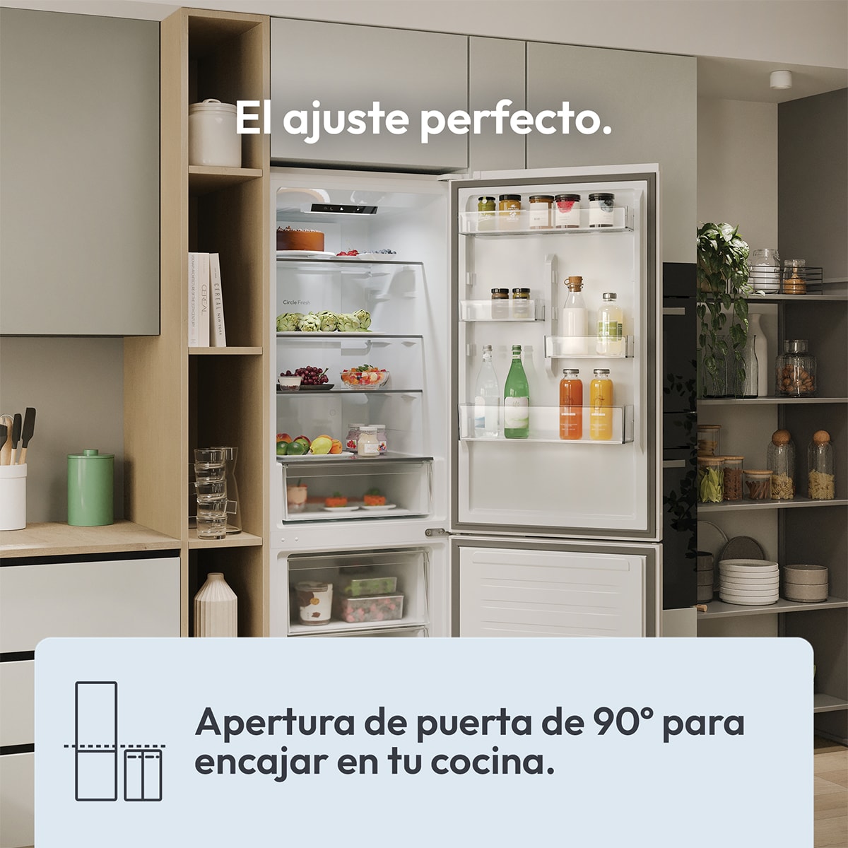 Frigorífico combi Candy Total No Frost Fresco 300 - CNCQ2T618AW Blanco-9