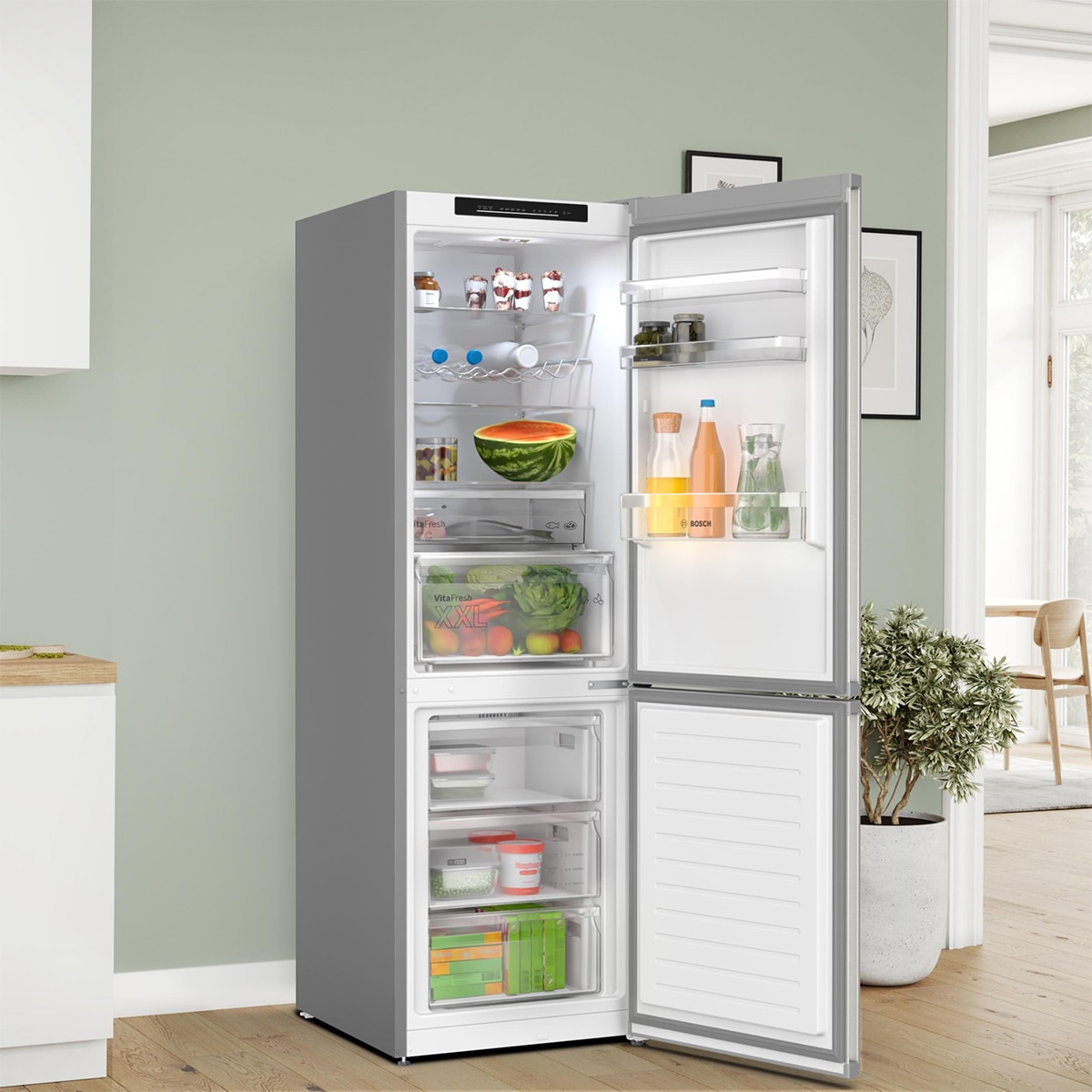 Frigorífico combi Bosch Total NoFrost - KGN362ICF Acero antihuellas-3