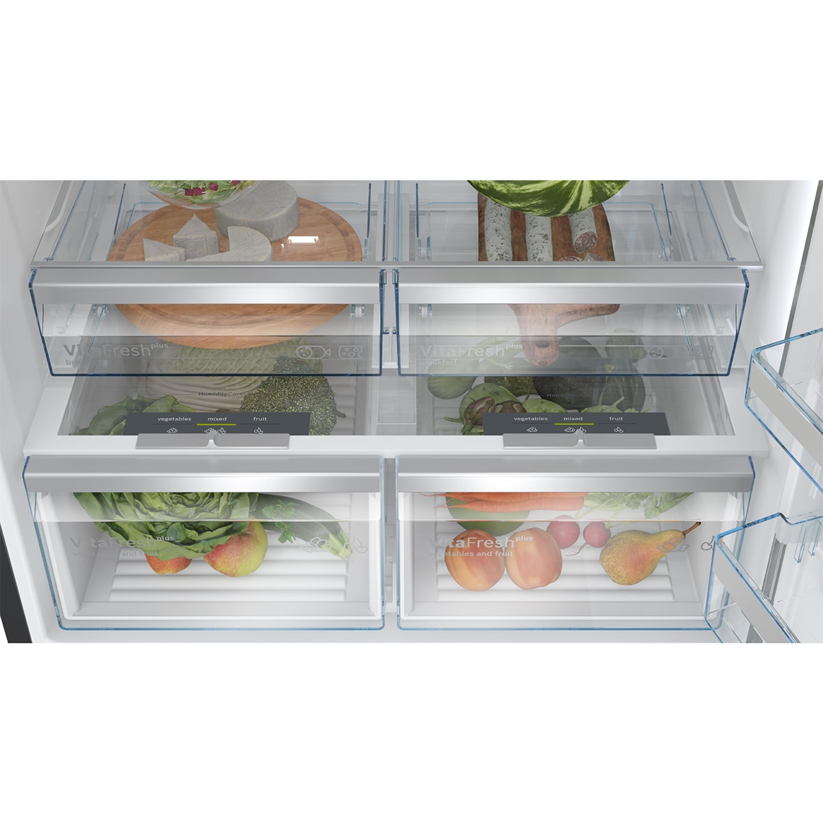 Frigorífico combi Bosch Total NoFrost - KGP86AXB0N Acero negro antihuellas-4