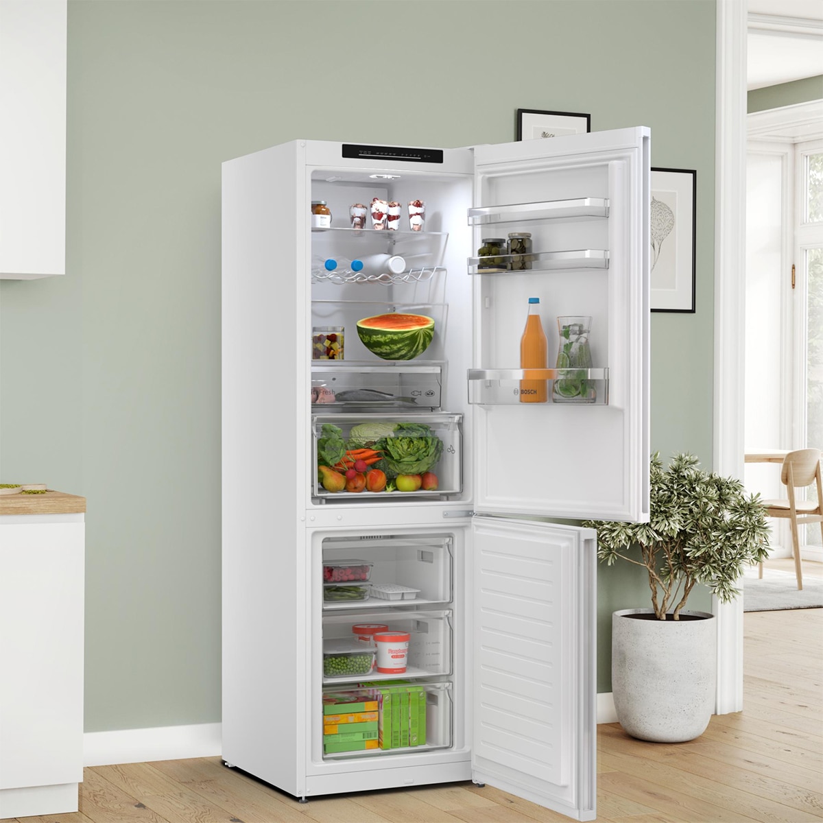 Frigorífico combi Bosch Total NoFrost - KGN362WCF Blanco-3