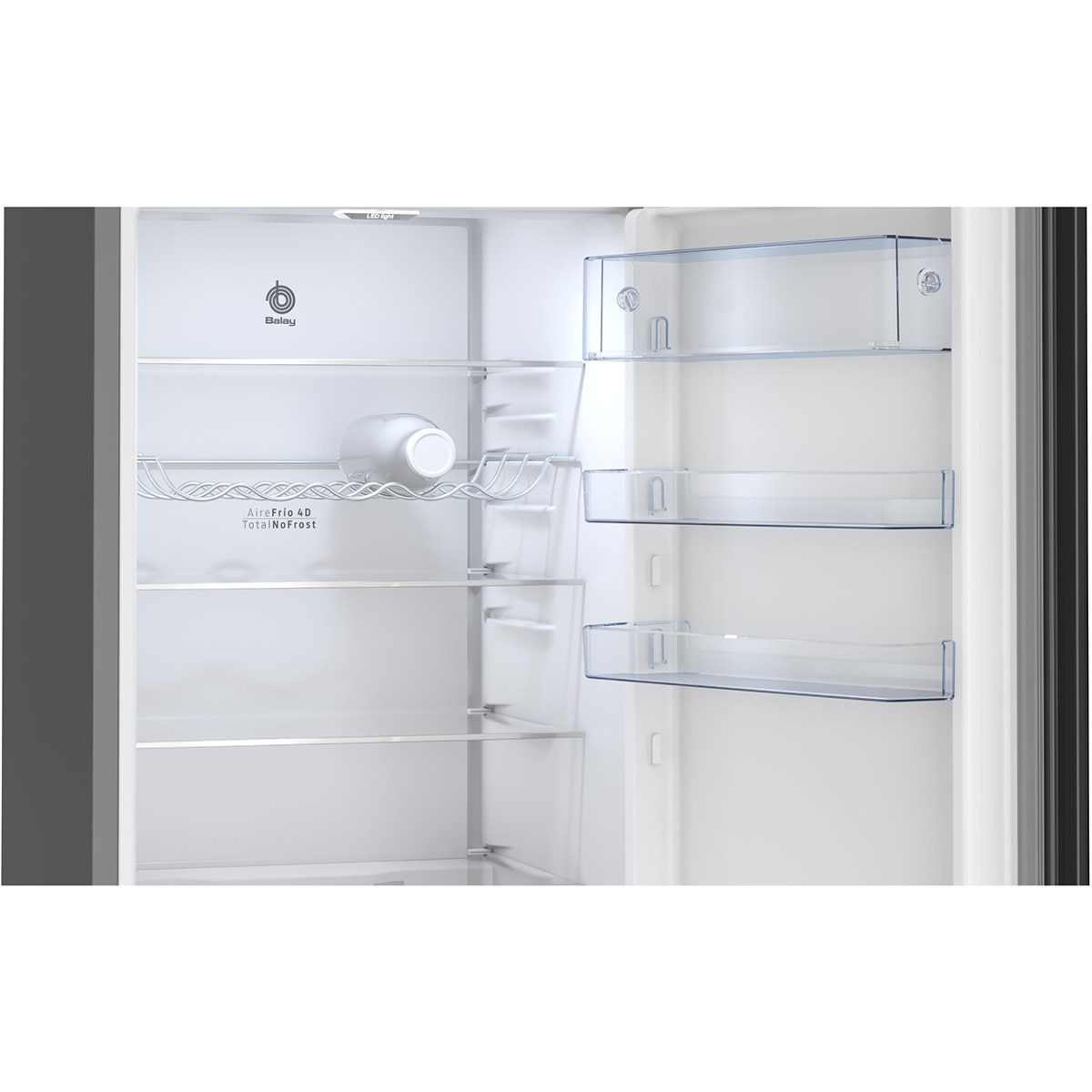 Frigorífico combi Balay Serie Cristal Total NoFrost - 3KFD855NI Cristal negro-3