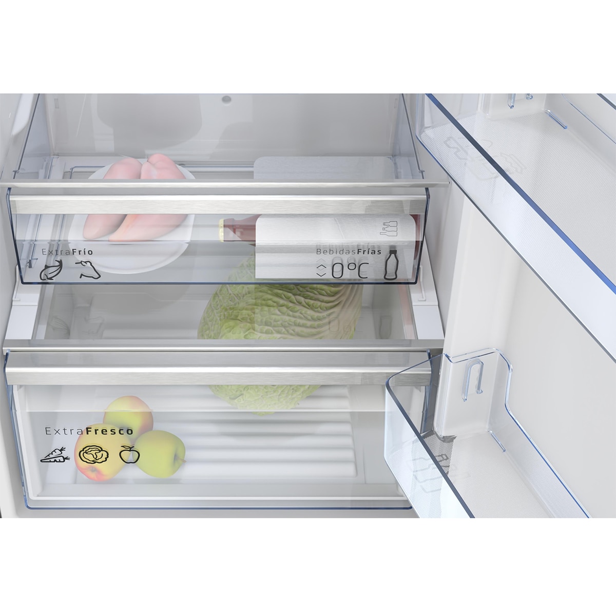 Frigorífico combi Balay Serie Cristal Total NoFrost - 3KFD855NI Cristal negro-4