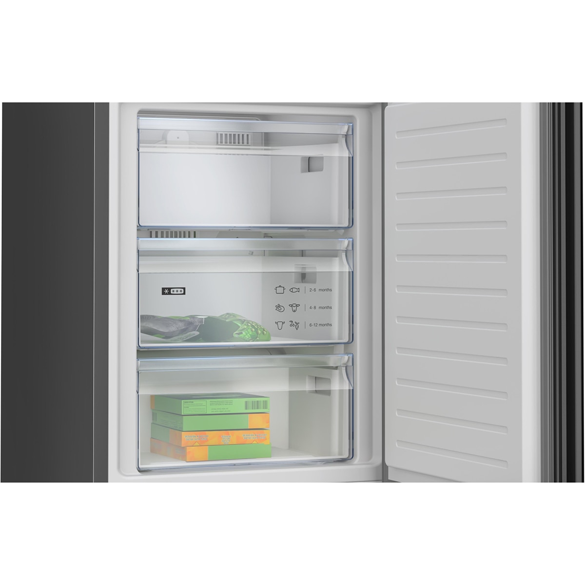 Frigorífico combi Balay Serie Cristal Total NoFrost - 3KFD855NI Cristal negro-5