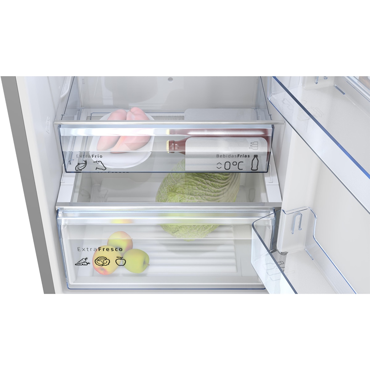 Frigorífico combi Balay Serie Cristal Total NoFrost - 3KFD655BI Cristal blanco-5