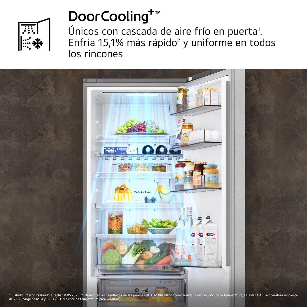 Frigorífico Combi LG DoorCooling+, 2,03m, Serie 300 - GBBS322BPY Acero antihuellas-7