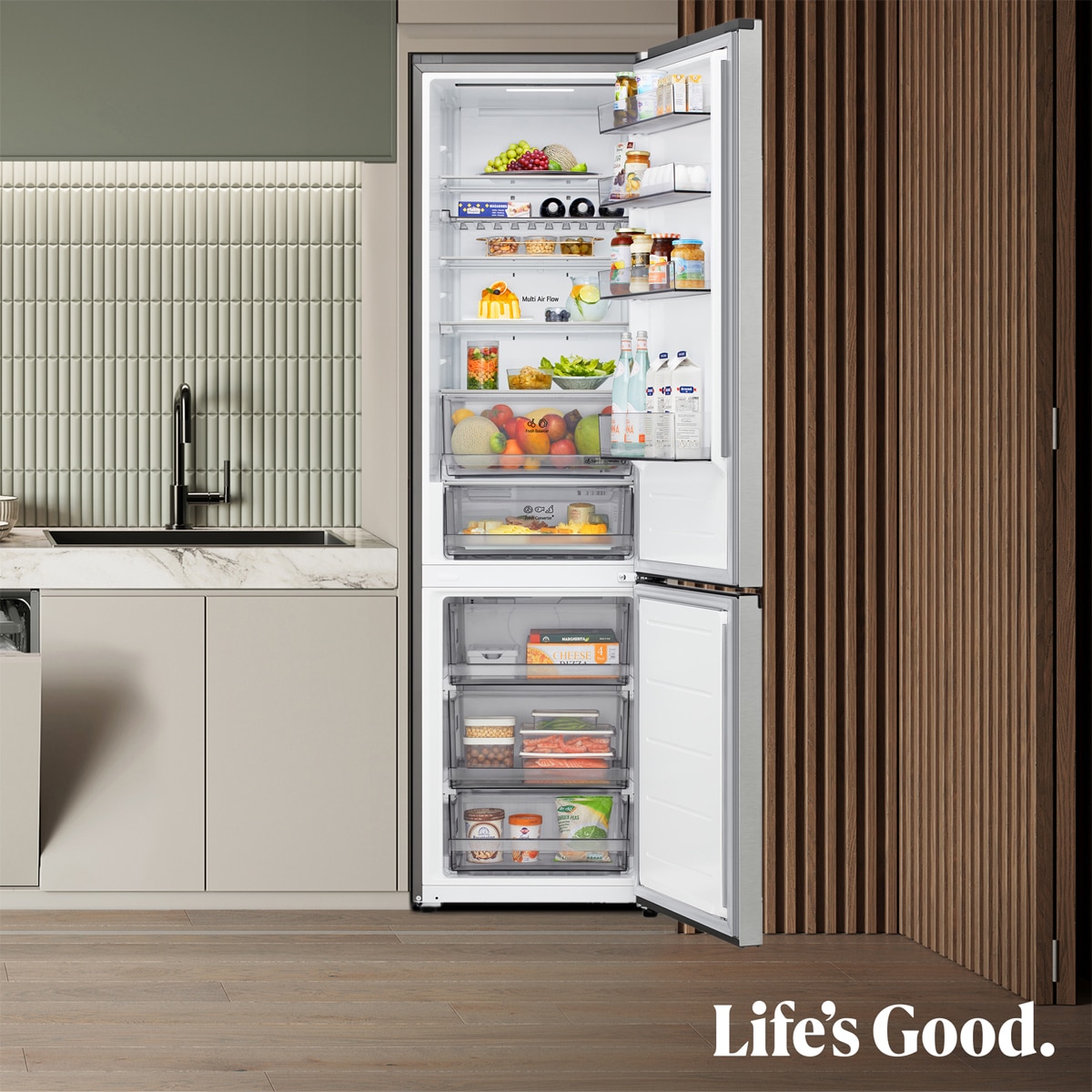 Frigorífico Combi LG DoorCooling+, 2,03m, Serie 300 - GBBS322BPY Acero antihuellas-15