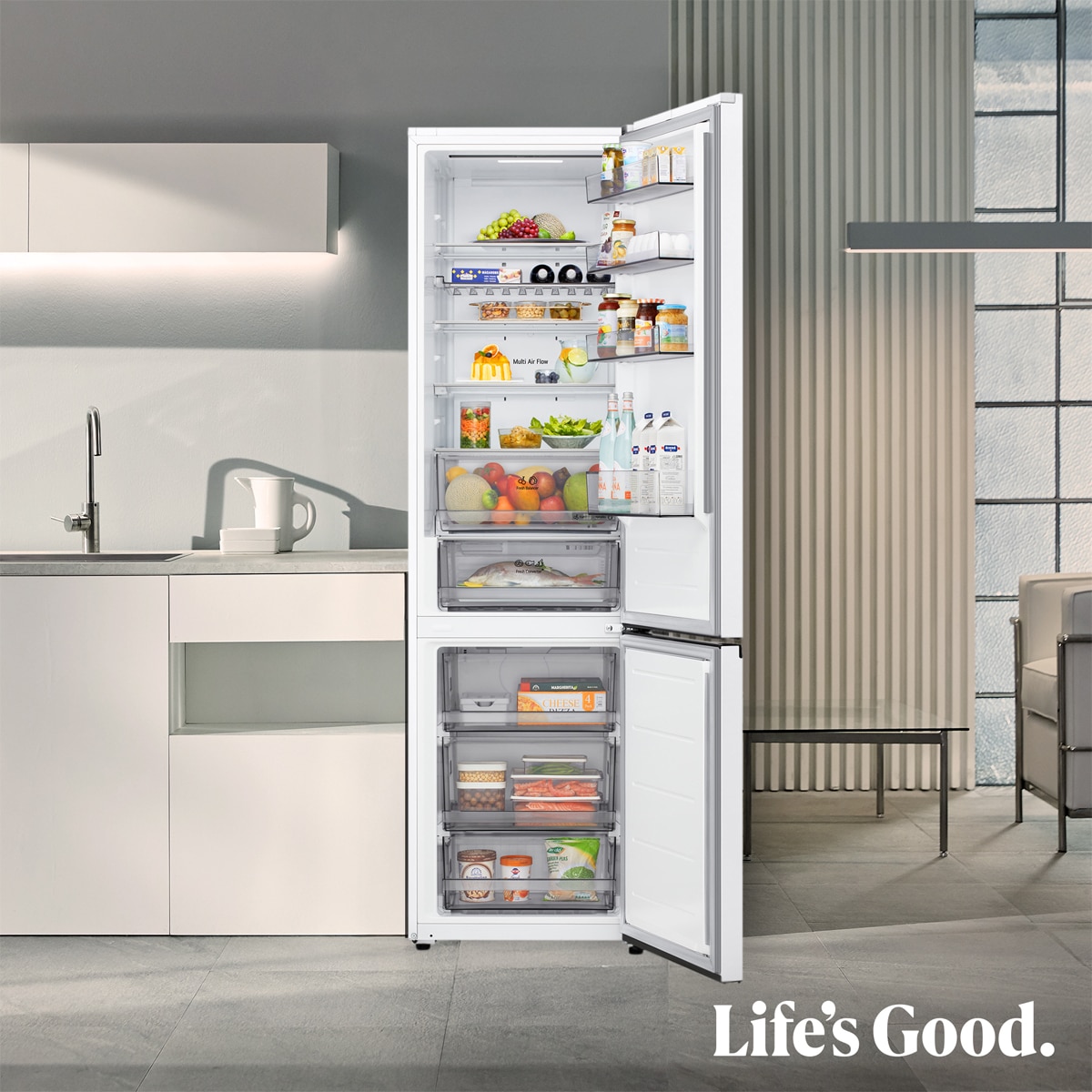 Frigorífico Combi LG DoorCooling+, 2,03m,Serie 300 - GBBS322CSW Blanco-15