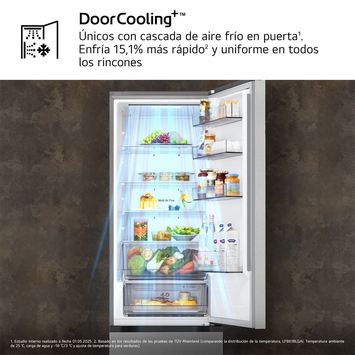 Frigorífico Combi LG DoorCooling+, Serie 200 - GBBSJ21EPY Inox antihuellas-6