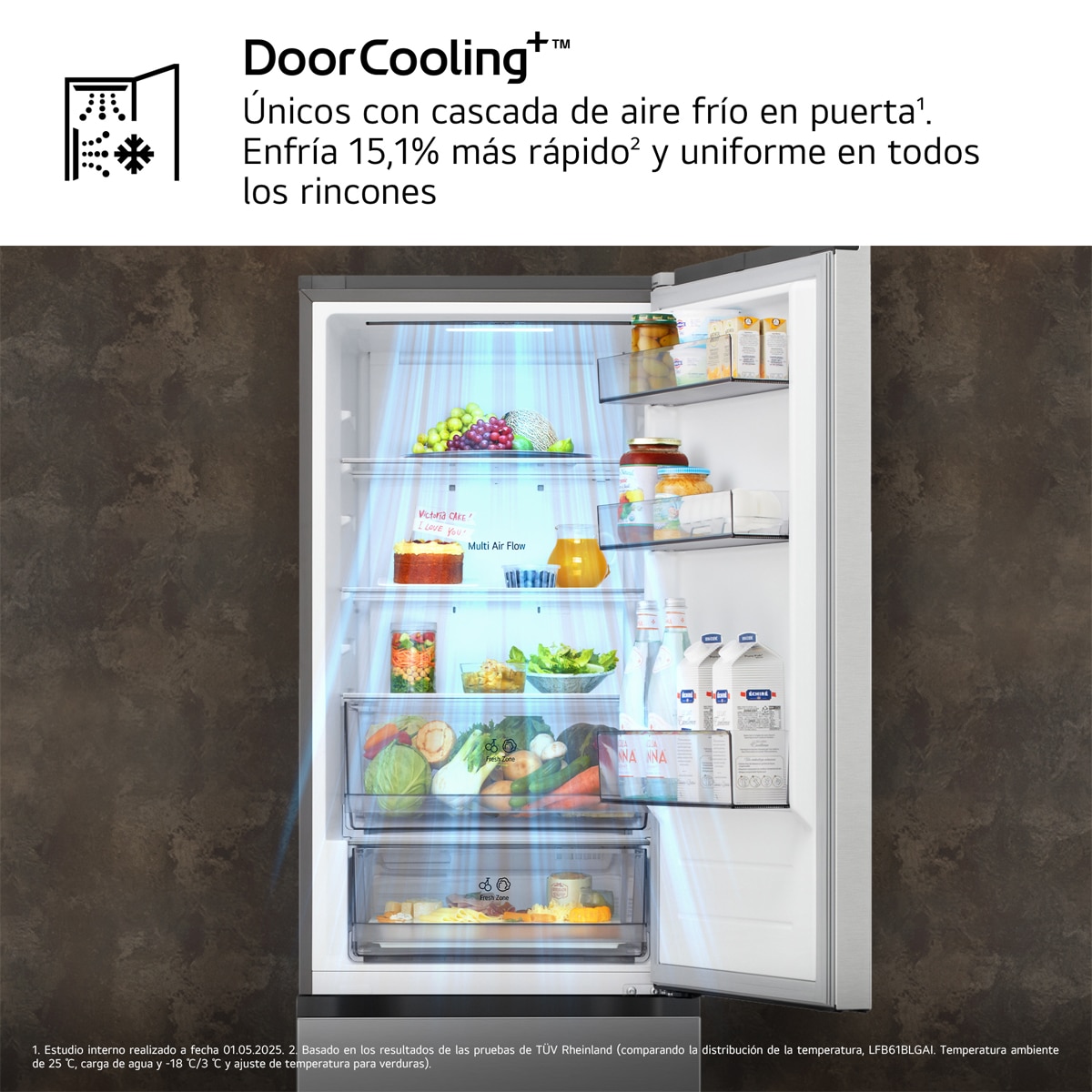 Frigorífico Combi LG DoorCooling+, 1.86m , Serie 200 - GBBSJ11EPY Acero antihuellas-6