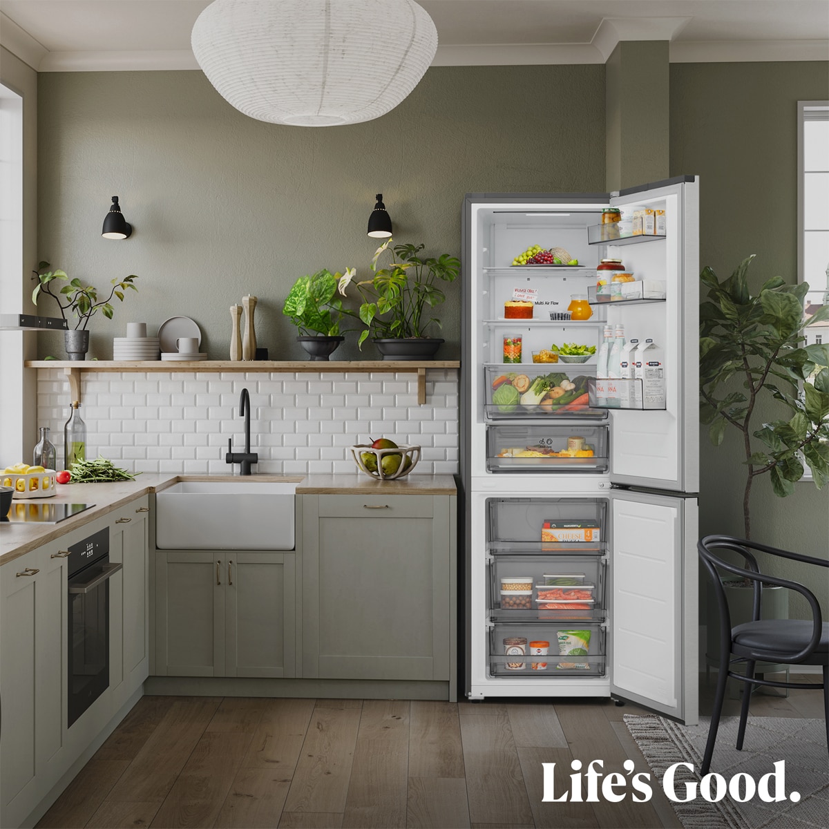 Frigorífico Combi LG DoorCooling+, 1.86m , Serie 200 - GBBSJ11EPY Acero antihuellas-15