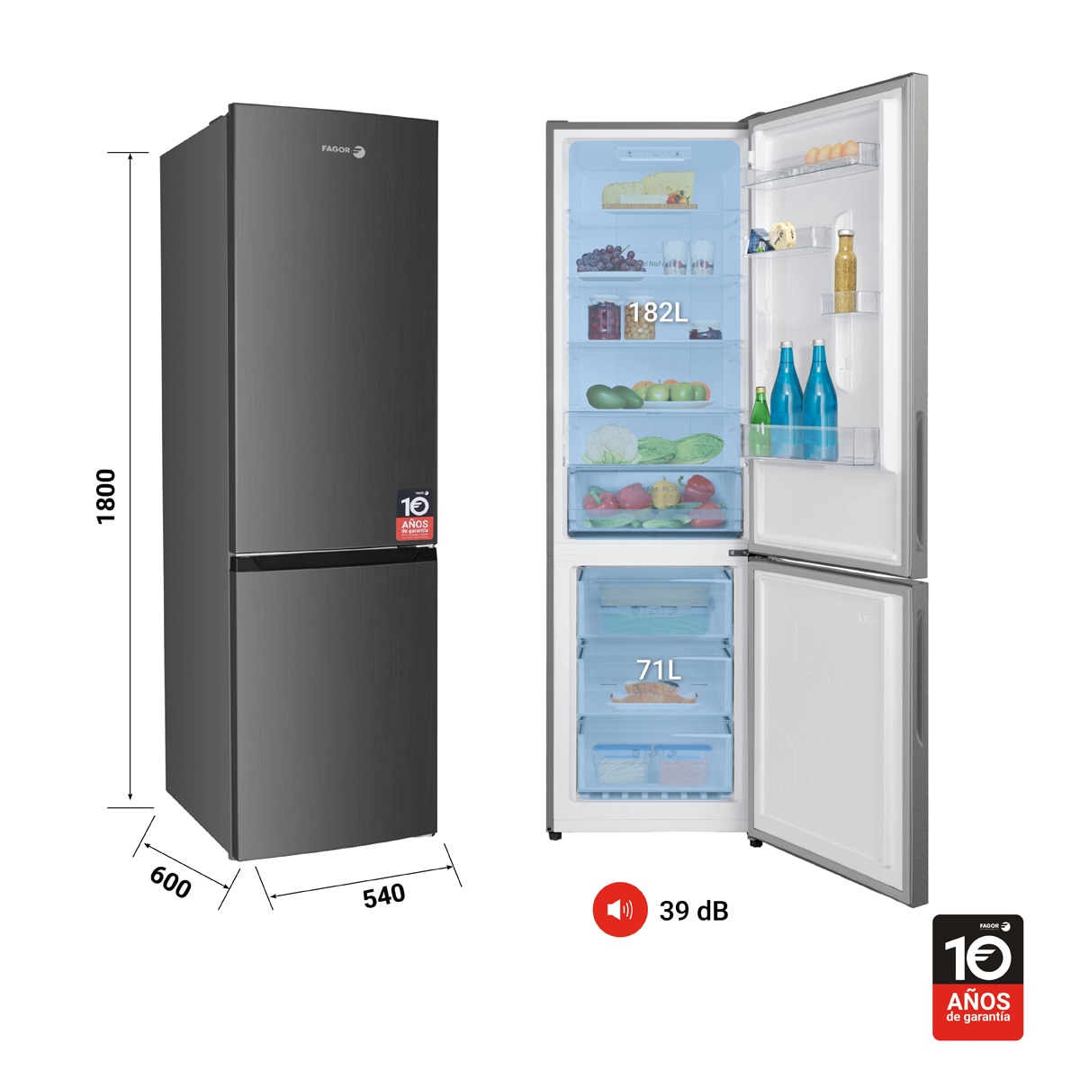 Frigorífico combi Fagor Classic Total No Frost - 3FFK-5527X Inox-2