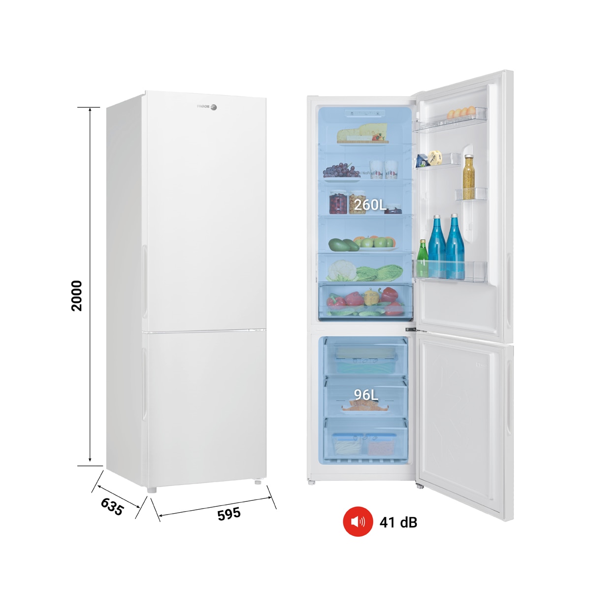 Frigorífico combi Fagor Classic Total No Frost 2 m - 3FFK-6840 Blanco-2