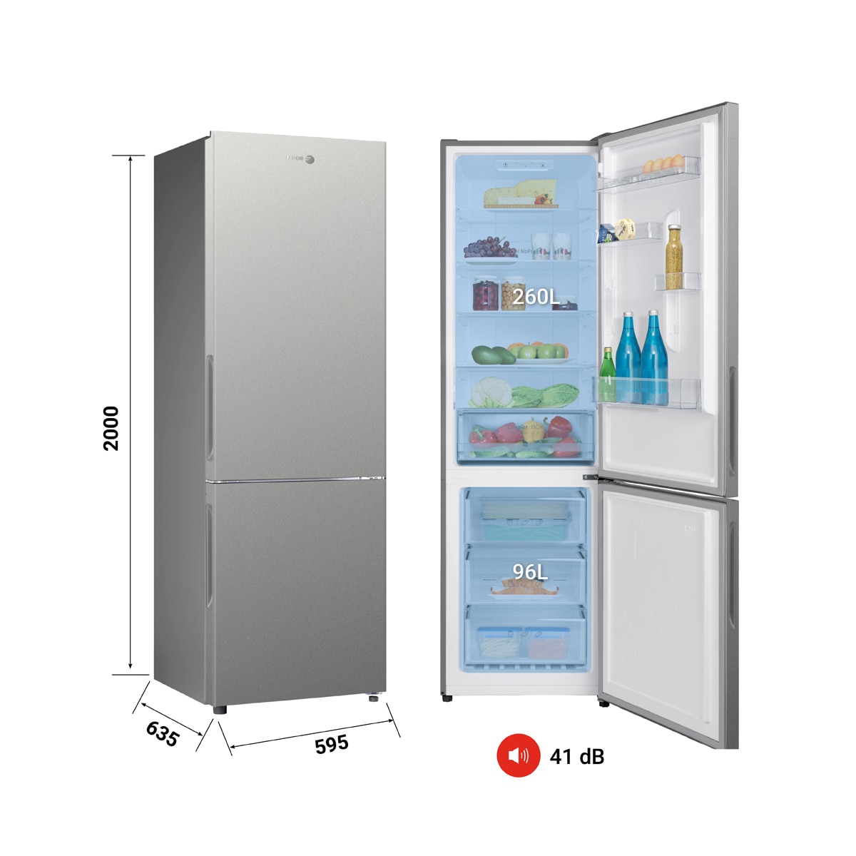 Frigorífico combi Fagor Classic Total No Frost 2 m - 3FFK-6840X 2